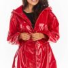 Women's Coat Model A381 Red Latex – Awama