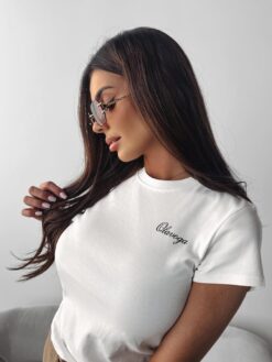 OLAVOGA Women’s Cotton T-Shirt – Short Sleeve, Minimalist Logo