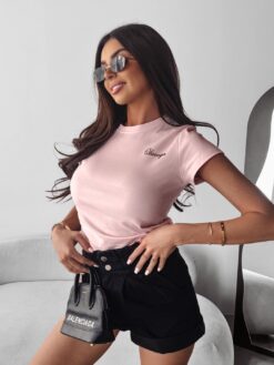 OLAVOGA Women’s Cotton T-Shirt – Short Sleeve, Minimalist Logo