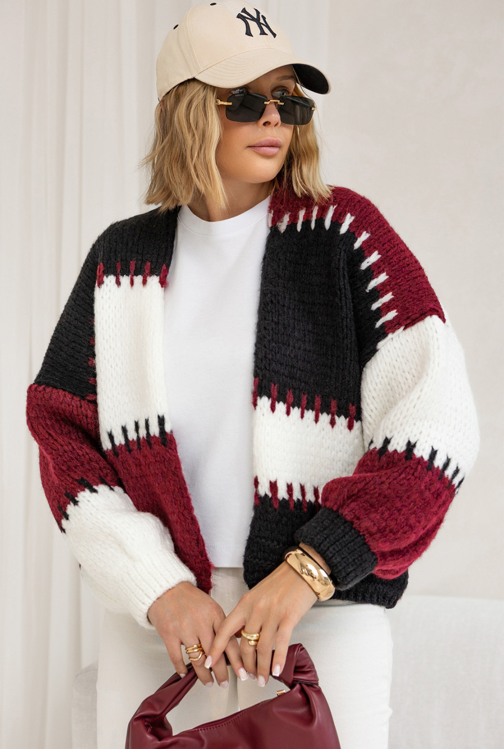 Oversized Women’s Wool-Blend Cardigan