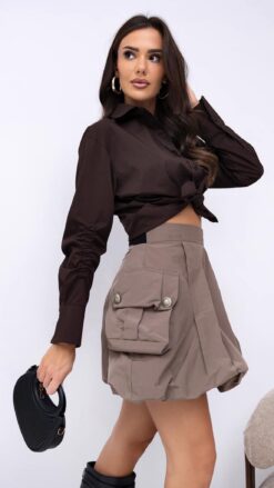 Alternative view of Women’s Oversize Shirt with Gathered Sleeves